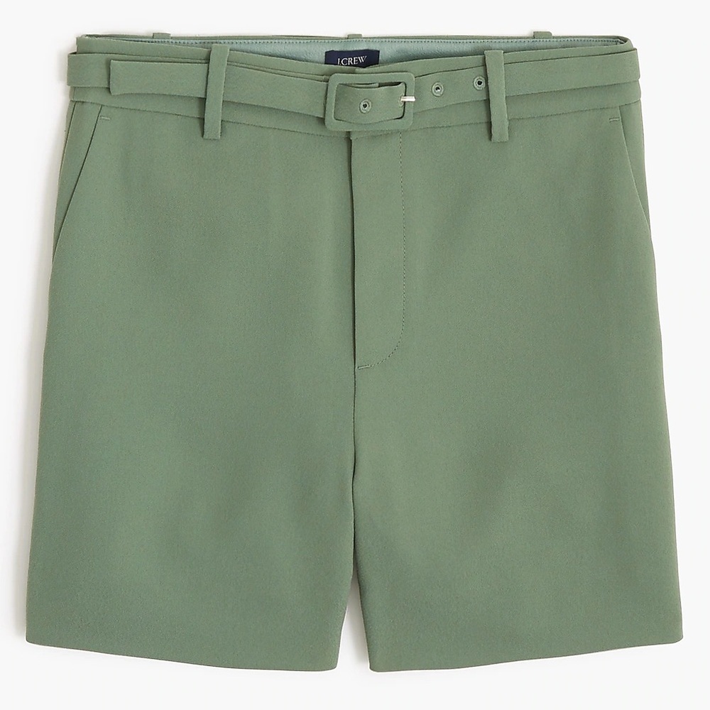 J. Crew Factory Belted Crepe Shorts Size 10 NWT